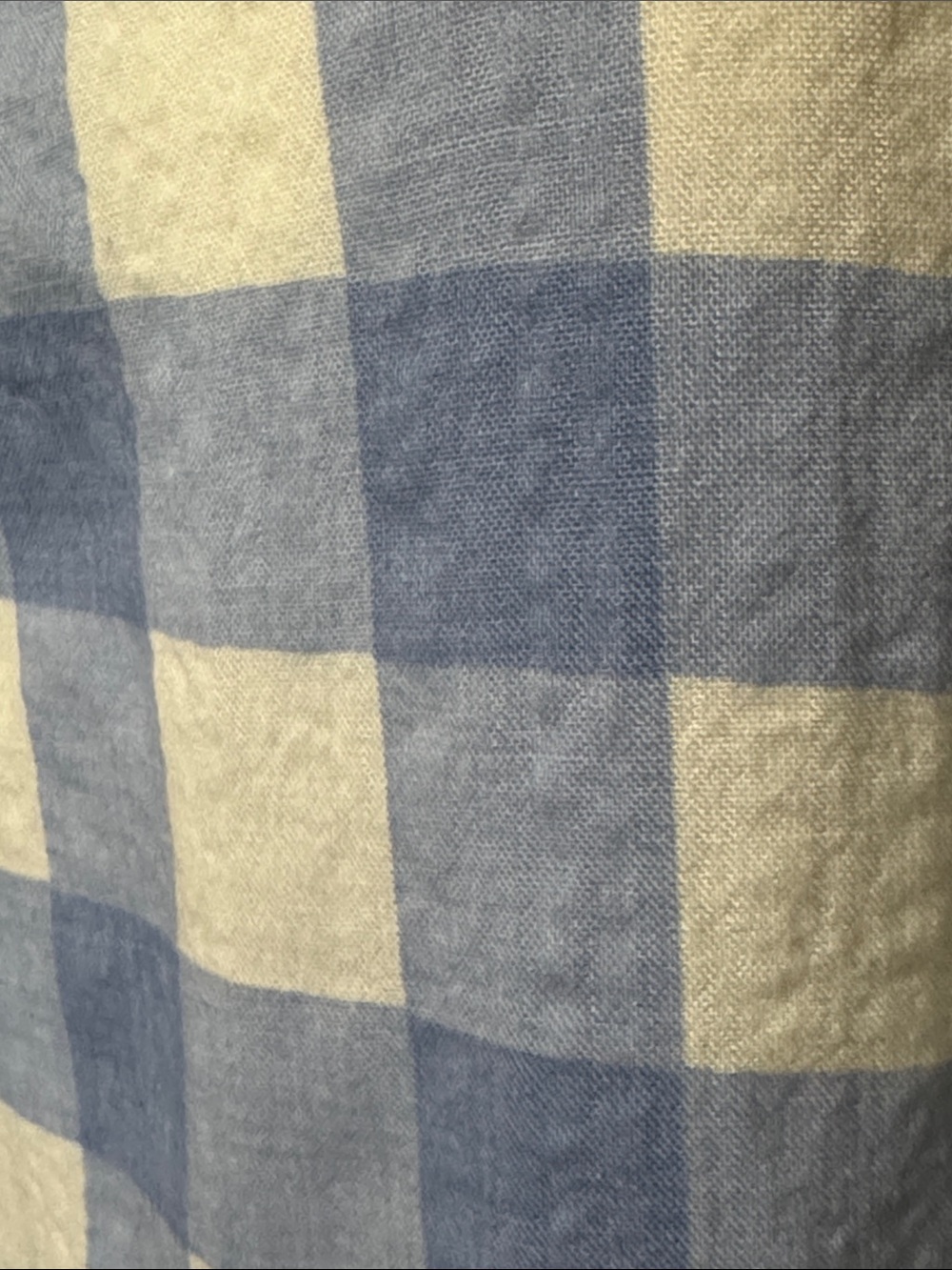 Like New-THML Dresz-Blue & White Gingham Check-Cotton/Rayon Blend-S-Lined-V Neck - Picture 5 of 14